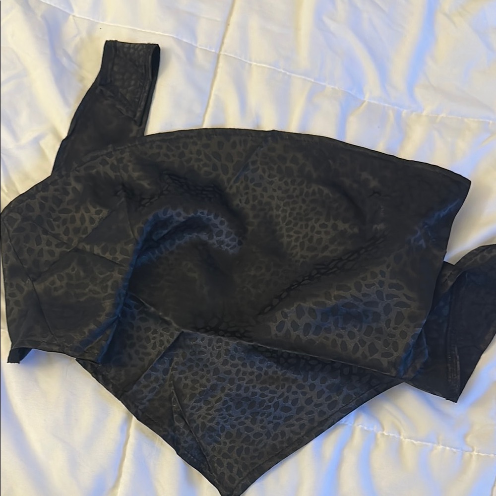 Black Animal Print Top